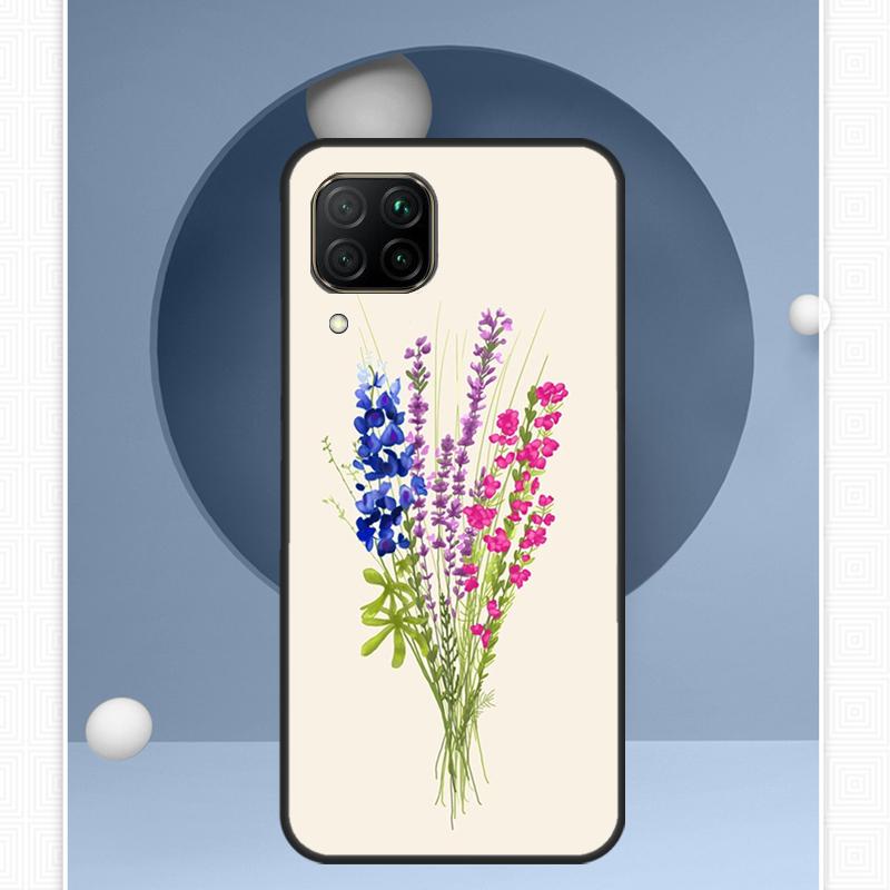 Lavender Purple Flowers For Huawei Nova 12i 12s 11i 8i Y91 Y60 Y70 Y72 Y90 Y61 9 10 SE P20 P40 Lite P30 P60 Pro Case
