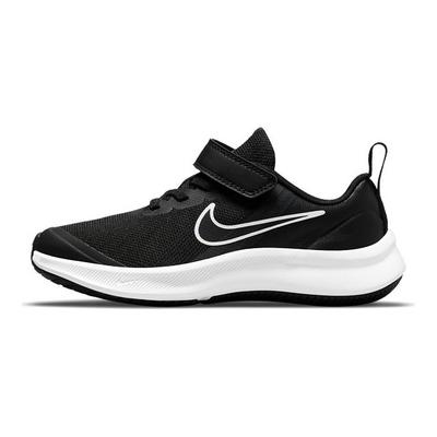 Star Runner 3 PS Czarne Białe Dziecięce Sneakersy Ciemnoszaro-Dymne DA2777-003