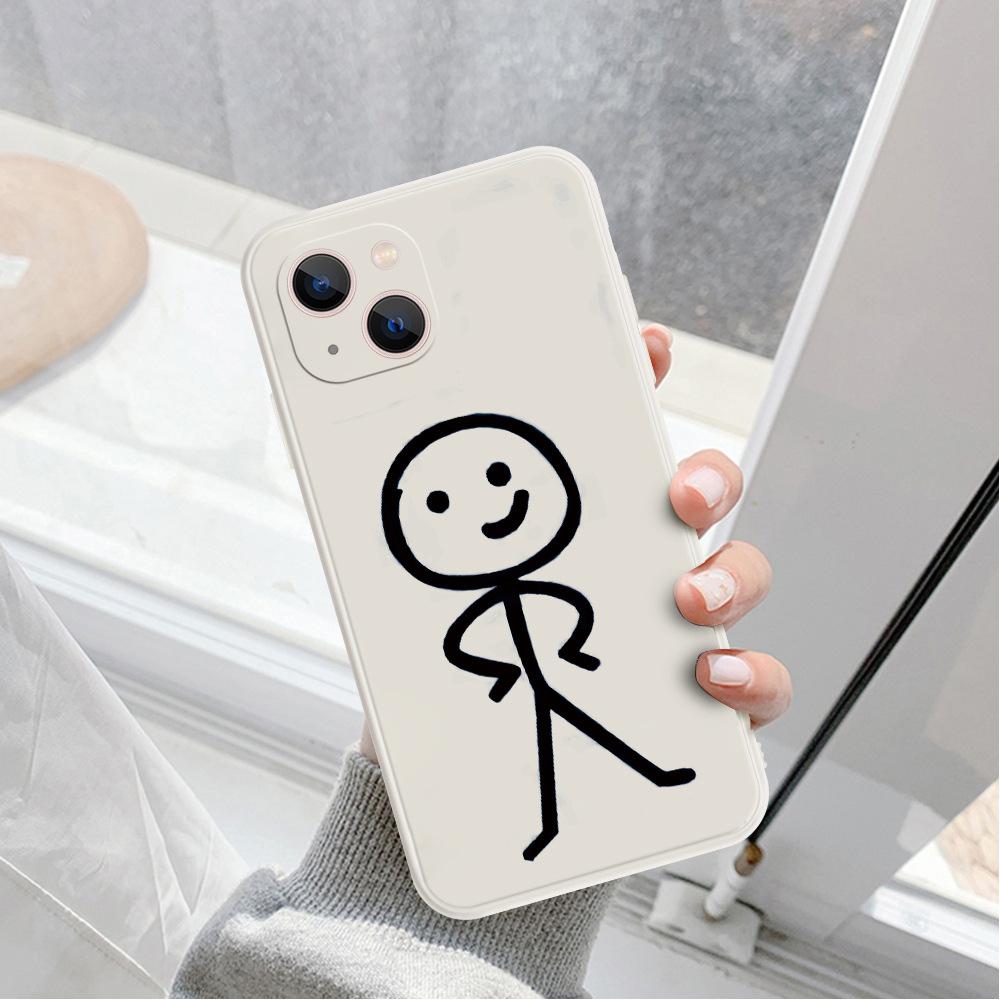 Explosive stickman anti-drop mobile phone case 16promax protective case 14 personality 13 mobile phone case Apple case 17