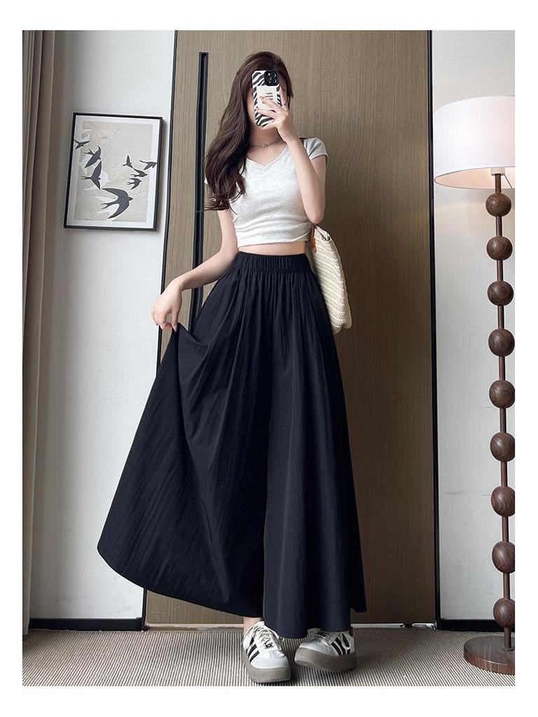 Culottes d'été amincissantes taille haute en soie glacée Yamamoto 2025 pour femmes