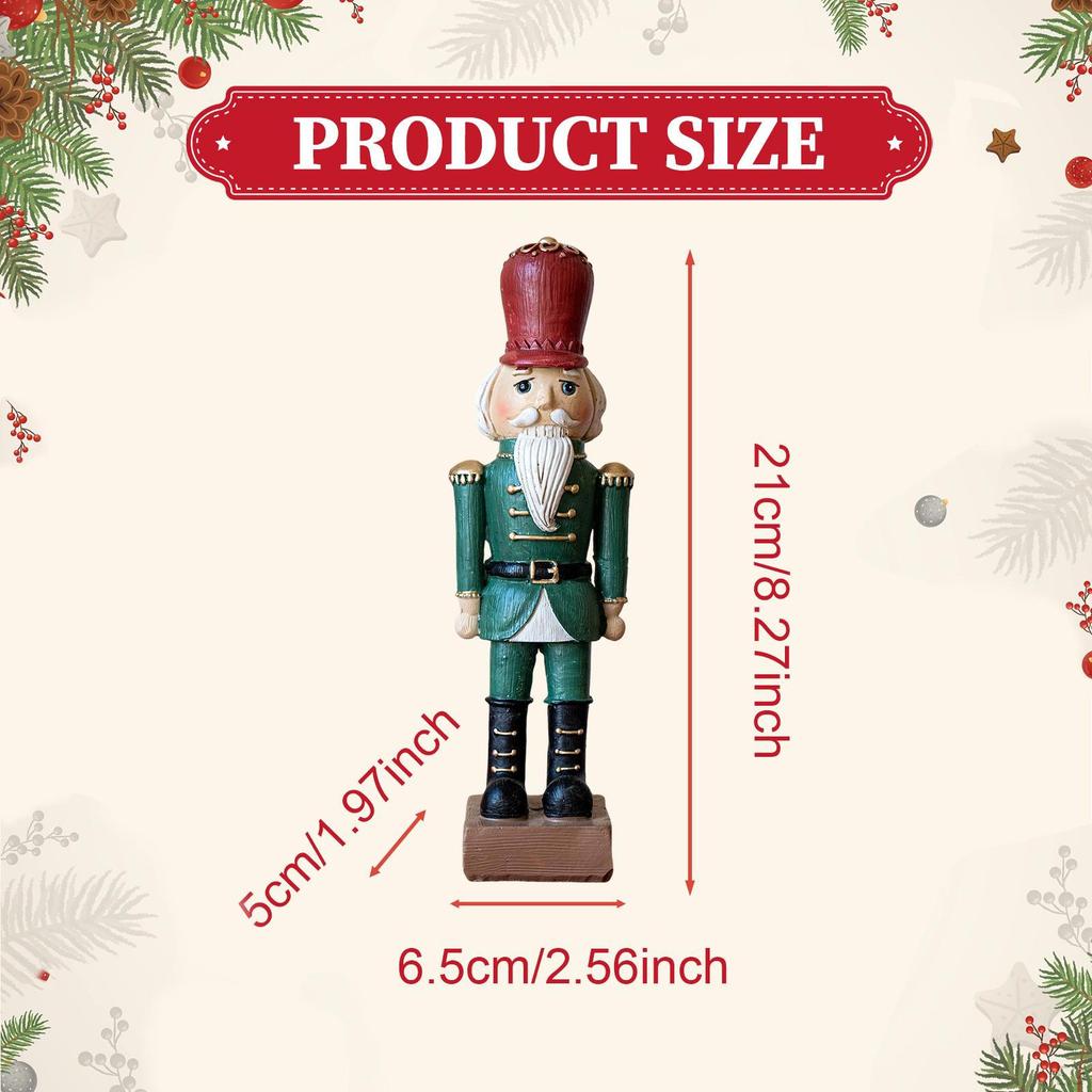 Weihnachts-Nussknacker-Figur Dekorative Tischfigur Handwerk Foto-Requisiten Harz-Ornament