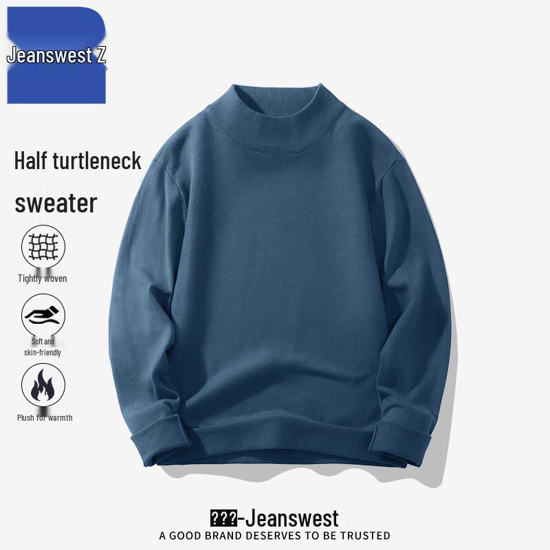

Jeanswest Men s Solid Half-High Neck Pullover Sweater ANJ36 L