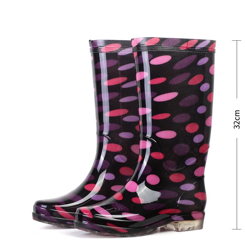 Módní holínky s květinovým potiskem, luxusní designérské dámské gumové boty, vodotěsné pracovní protiskluzové zahradní galoše pro ženu, PVC lovecké boty