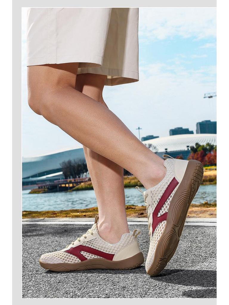 Men's Wide Toe Mesh Running Shoes - 2026 Spring/Summer Breathable, Soft Soles, Large Size, Barefoot Style