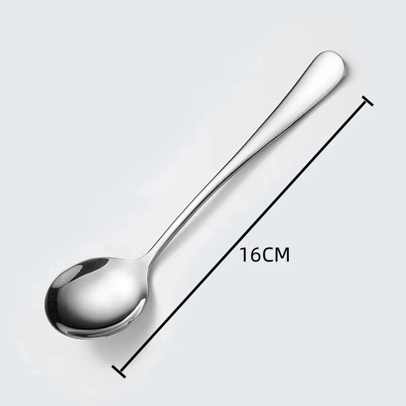 304 Stainless Steel Tea Ice Cream Dessert Spoon Dinner Teaspoon Coffee Soup Spoons Tableware Kitchen Accessories Dining Gifts