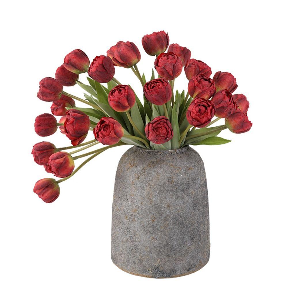 7 Heads Artificial Tulip Branches Realistic Fake Flowers Silk Tulip Flower Wedding Party Decor