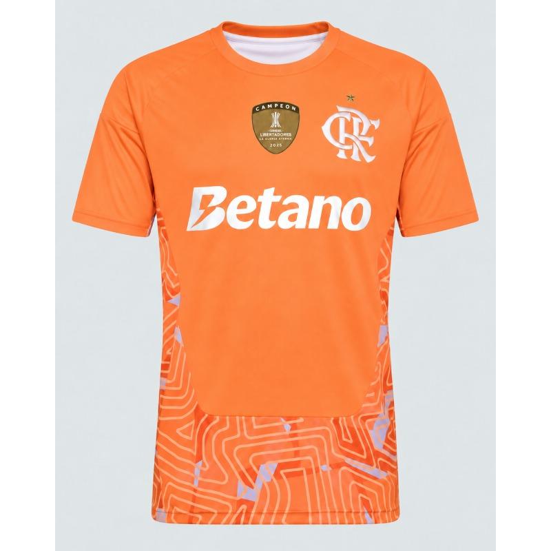 Flamengo 26-27 Maglia da Calcio Casa a Strisce Rosse e Nere da Uomo a Manica Corta con Girocollo Maglia da Calcio Partita Allenamento