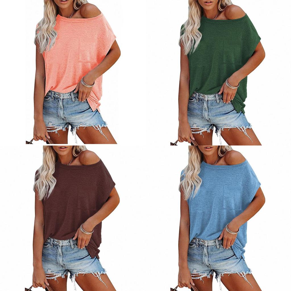 Floral Print T Shirt For Women With Spliced Design And Cotton Blend Fabric For Casual Wear