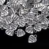 60pcs Heart Charm Made With Loves Pendant 12x10mm Tibetan Antique Silver Color Pendants Jewelry Making DIY Handmade Craft