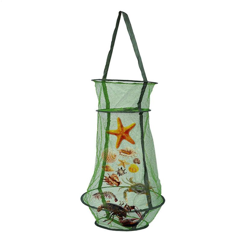 Fishing Net Hand Casting Cage Corrosion-Resistant Fishing Mesh Trap Easy to Use Fishing Mesh Trap CollapsibleFish Cage