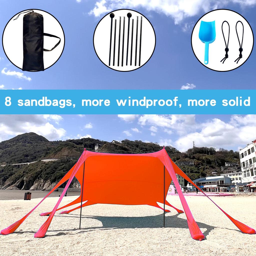 Seaside Portable Camping Canopy Tent Sunshade for Outdoor Beach and Fishing