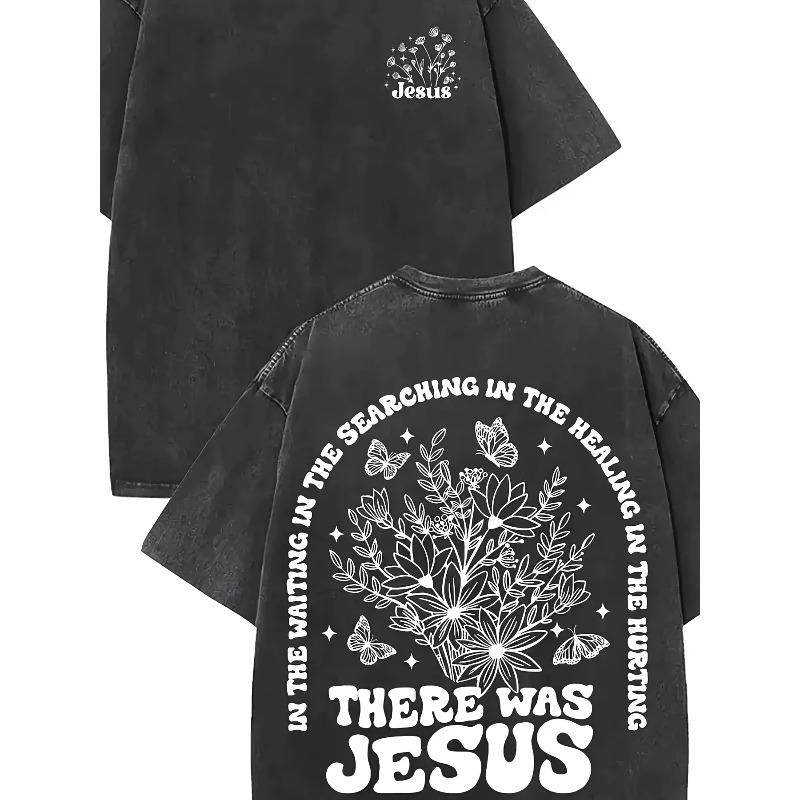 

Men S T-Shirt - Black Christian for Faith Tee with There Was Floral & Inspirational Quotes Relaxed Fit Crew Neck Short Sleeve Soft Breathable Fabric 2XL чёрный
