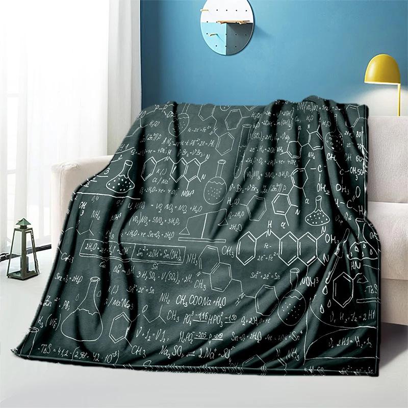 Science education topic Printed Blanket for Sofa Travel Camping Living Room Office Conditioning Blanket for All Seasons Gifts