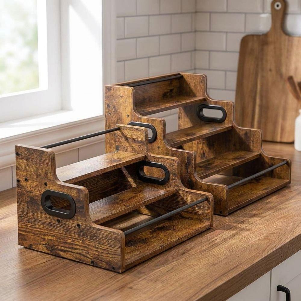 Detachable Wine Bottle Rack Wooden Seasoning Storage Rack Versatile Liquor Cabinet Restaurant