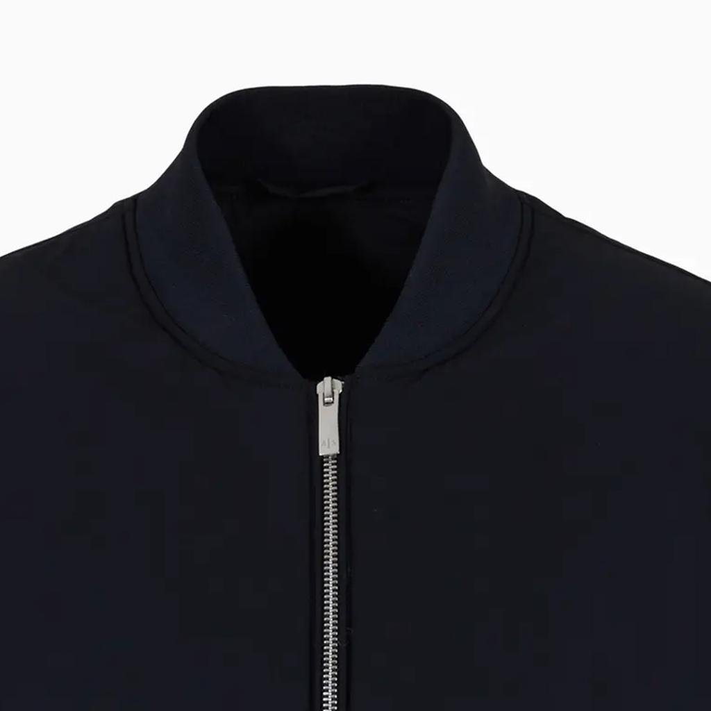 Armani Exchange SS24 Letter Logo Pattern Short Sleeve Cotton Jacket Men jackets Deep-Navy-Blue 3DZBL0-ZN3FZ-1583