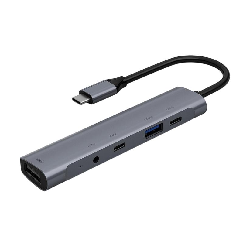 Aluminum Alloy USB C Adapters Supports 4K HDTV 60WPD Fast Charging And Multiple Port Expansion