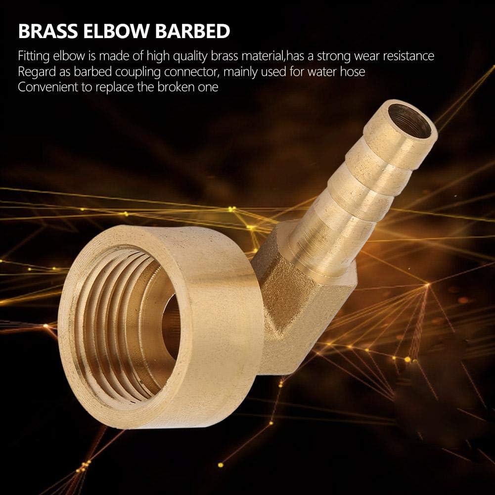 90 Degree Elbow Brass Barb Fitting Female Thread Brass Elbow Hose Barb Coupling Connector Joint Adapter Fitting G1/2 Air/Water/Fuel/Oil/Inert
