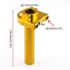 HANSWD Motorcycle CNC Aluminum 22mm Throttle Grip High Performance Twist Throttle Grip Cable Scooter Bike Pedal (Gold)