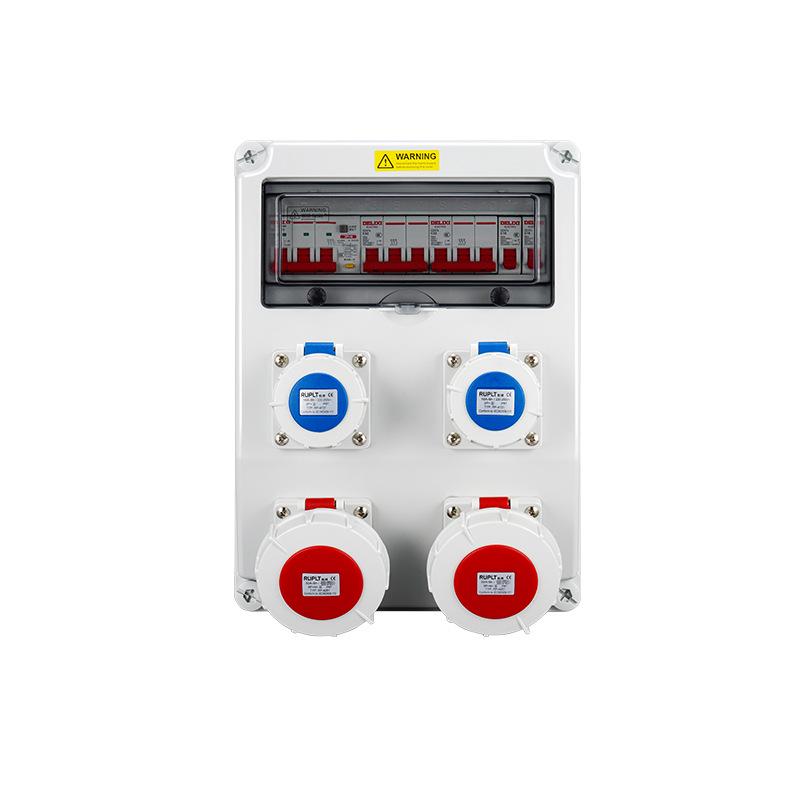 Wall-Mounted IP65 Waterproof Industrial Socket Box - Assembled Industrial-Grade Wiring and Distribution Box