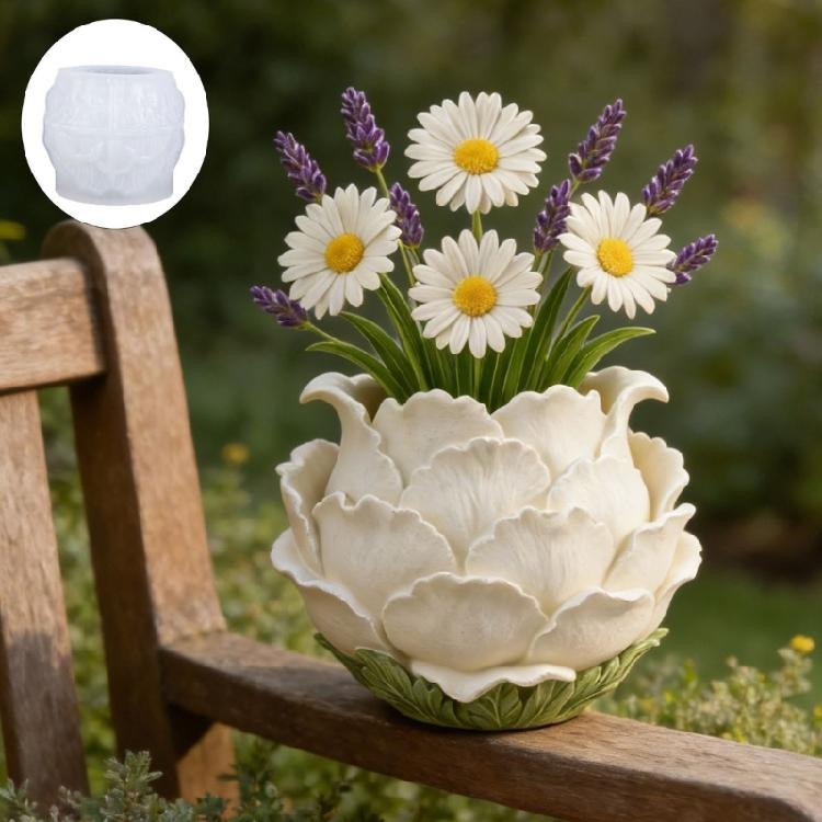 Molde de Silicone Para Artesanato DIY de Resina, Concreto, Cimento Como Bandejas e Tigelas Decorativas