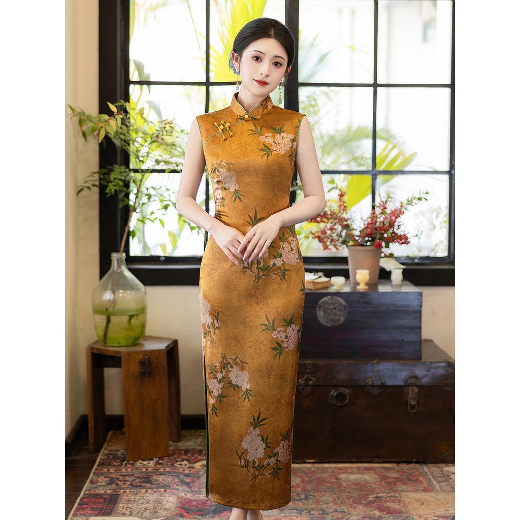 Sleeveless cheongsam 1011 new improved young women's summer new Chinese style national style dress retro old Shanghai