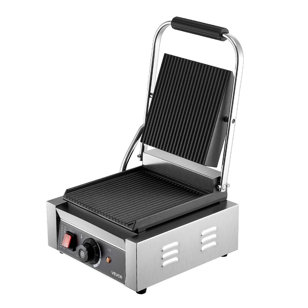 Commercial Panini Press Grill Sandwich Maker Griddle Plate 22x23 cm