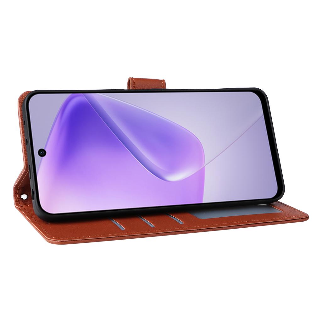 For Infinix Hot 50i 4G/Smart 9 4G Case Wallet Stand View PU Leather Phone Cover with Wrist Strap