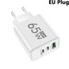 61W GaN Multi Port Fast Charging Charger USB C PD1.1 QC1.1 Phone Power Adapter for iPhone 11 16 17 Samsung Xiaomi Huawei EU KR