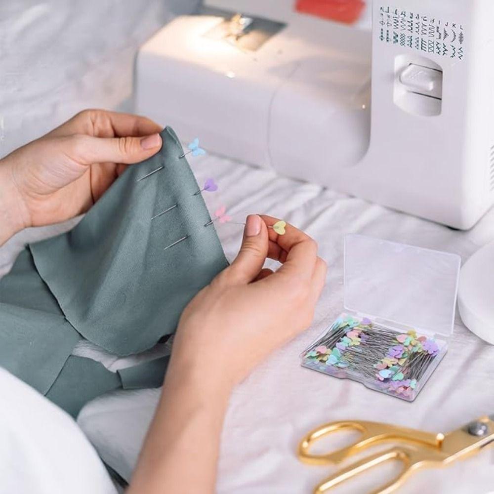 100/200/300Pcs DIY Dressmaking Pins Butterflies Sewing Needle Patchwork Pins  Wig Hairstyle Making