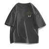 Men's Casual Oversized T‑Shirts Cute Black Cat Print Short Sleeve Tees Summer Loose Streetwear Basic Tops