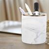 Smooth Finish Desktop Organizer Marble Ceramic Makeup Brush Holder Pencil Cup  for Home Office Desk