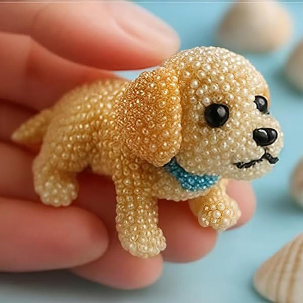 Bead Embroidery Kit Three-Dimensional Dog Animal Bead Embroidery Kit Ornament Making Sewing Art Complete Accessories For Animal