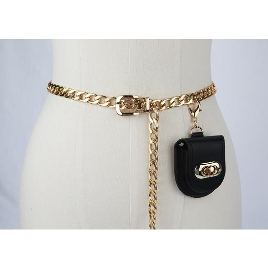 Men'S And Women'S Hip Hop Metal Chain Bag Accessories Dress Jeans Belt Decorative Trendy Chain