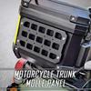 Large-Capacity Tactical Motorcycle Rear Box with Molle-Compatible Mounting Panel