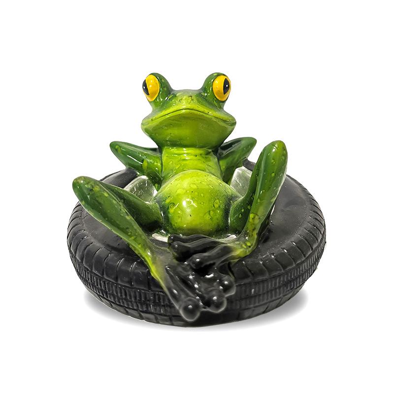 Floating Frogs For Ponds, Cute Frog Statues Pond Floating Decoration For Garden Outdoor, Resin Miniature Frog Statue