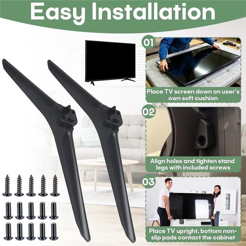 TV Stand Legs Base For Hisense 50 55 58 60 65 Inch Smart LED TV Tabletop TV Feet Stand Legs For Hisense 50H55E 55E3G