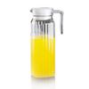 2Pcs Fridge Glass Water Jug with Lid Food Grade Spill-Free Spout Design Transparent