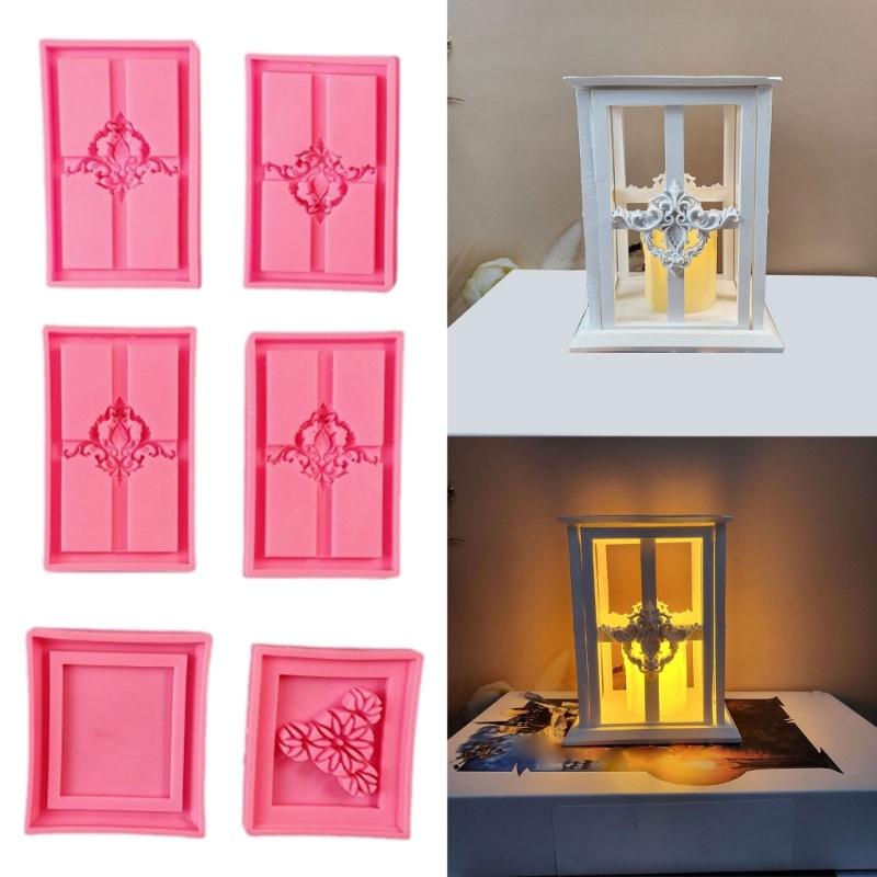 Pack of 6 Ornament Moulds House Shape Figurine Molds Craft Mould Silicone Craft Making Molds Gift for Hand-Making Lover