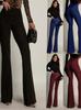 Herbst/Winter High-Waist Unifarbene Weitbeinige Hose - Damen Lässige Europäische & Amerikanische Mode