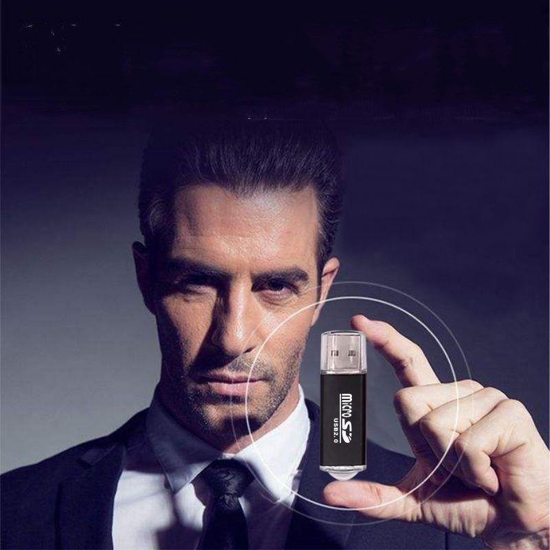 Aluminum USB Mobile Card Reader - Bright Color, High-Speed 2.0, Supports Micro SD/TF/Memory Cards