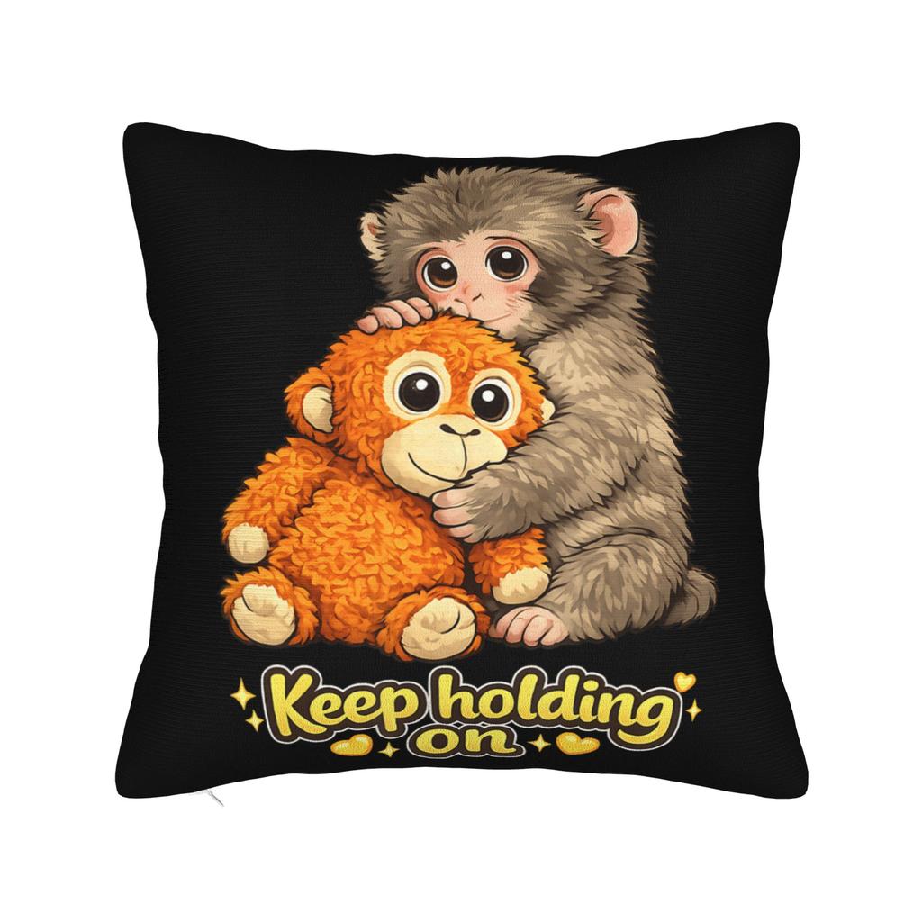Monkey Punch Cute Baby Animal Pillow Cover Comfy Cushion Cover Novelty Pillow Case For Living Room Bed Chair