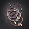 Charm Fashion Weave Rope 4MM Bead With Stone Bangle Natural Stone Handmade Bracelet Jewelry