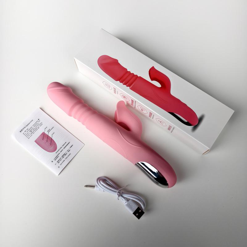 Second Gen Electric Vibrating Telescopic Wand: Tongue Licking, Heating, Self-Stimulation Massager for Women