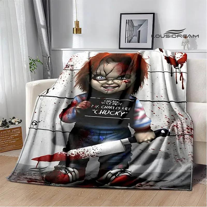 Horror movie Cult of Chucky Flange Warm blanket Soft and comfortable blanket picnic bed linings birthday gift
