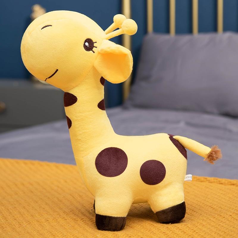 Pluszowa lalka żyrafa, słodka kolorowa lalka jeleń, dekoracyjny prezent