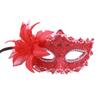 Feather Rhinestones Masquerade Mask Lace Flower Half Face Sexy Feather Flower  For Couple Masquerade Ball Party Game