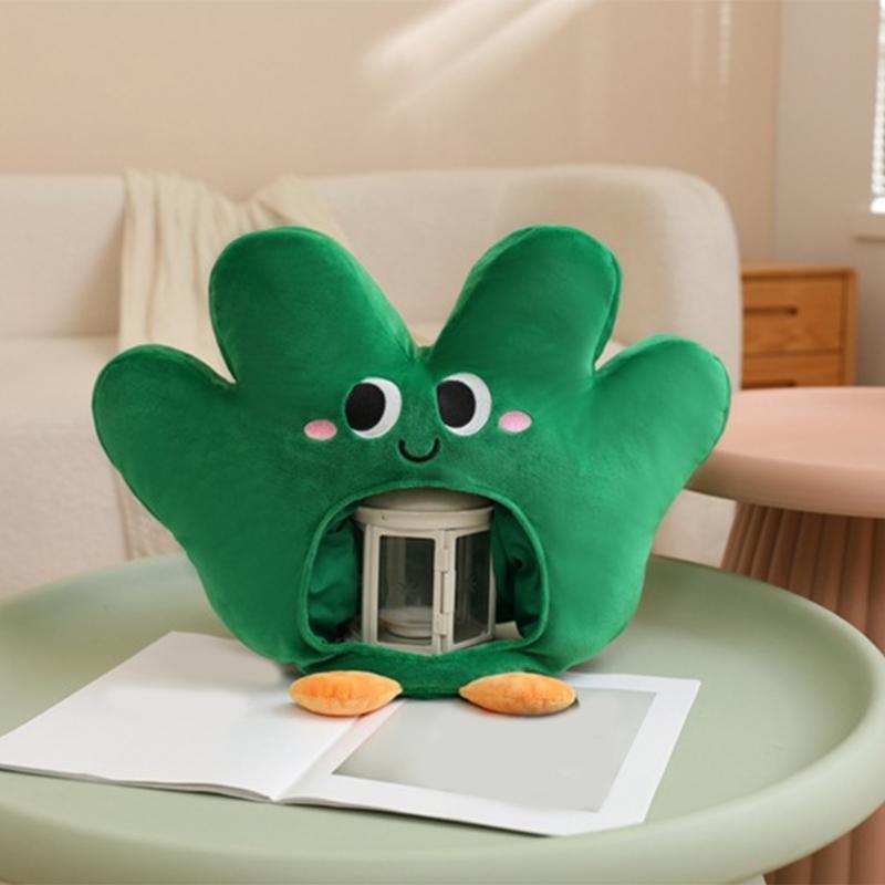Novel Funny Little Grass Headgear Plush Little Grass Hat Cartoon Plant Headgear Hat Photography Props for Women Men