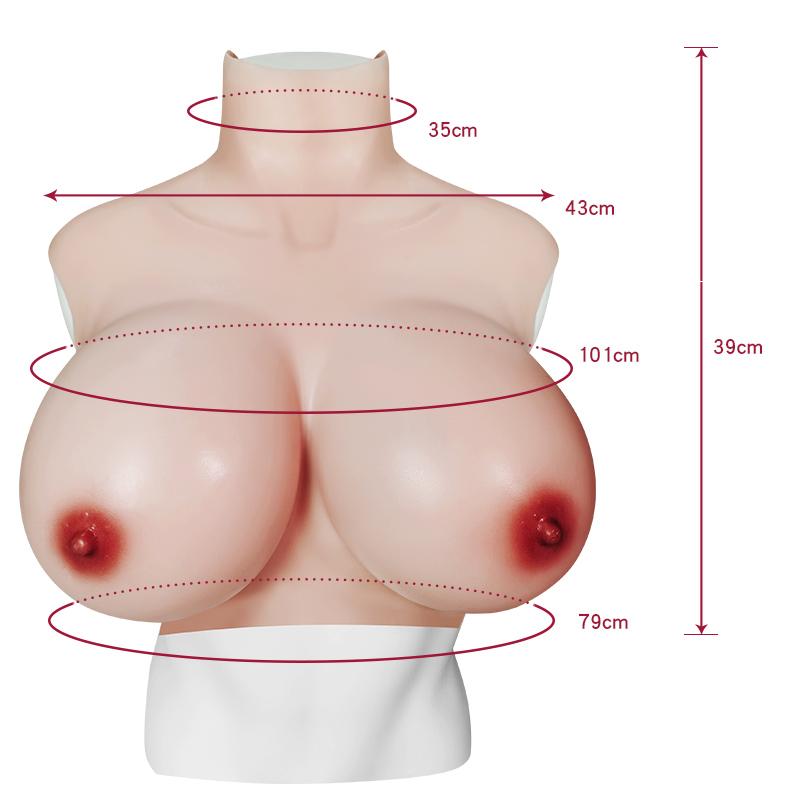 Men's Wearing Fake Breasts Real Skin Feel Gay Sex Role-Play Live Broadcast Cosplay Erotic Underwear