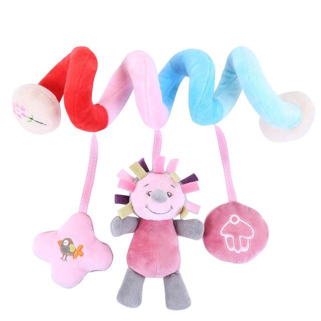 Hanging Spiral Rattle Stroller Cute Animals Crib Mobile Bed Baby Toys 0-12 Months Newborn Educational Toy for Children