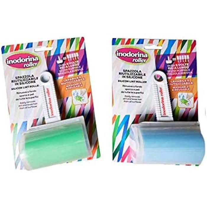 

Depilatory Roller - INODORINA - Eliminates Hair and Dirt - Silicone Brush - Reusable - Black чистий